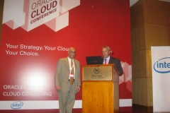 Engineer Khattab Omar Abuisbae to the left at “Oracle Cloud Convention of Year 2012, Amman City, Jordan.