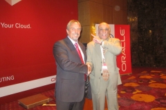 Engineer Khattab Omar Abuisbae to the right at “Oracle Cloud Convention of Year 2012, Amman City,  Jordan.