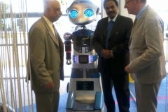 FROM LEFT TO RIGHT,  ENGINEER KHATTAB OMAR ABUISBAE AND FRIEND OF MINE MR. ROBERT WHO INVENTED THIS ROBOTIC.
