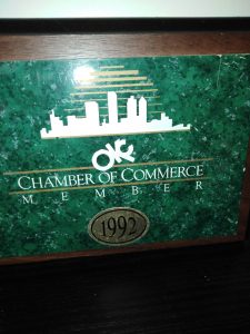 Oklahoma City Chamber of Commerce Reward of Year 1992 Image